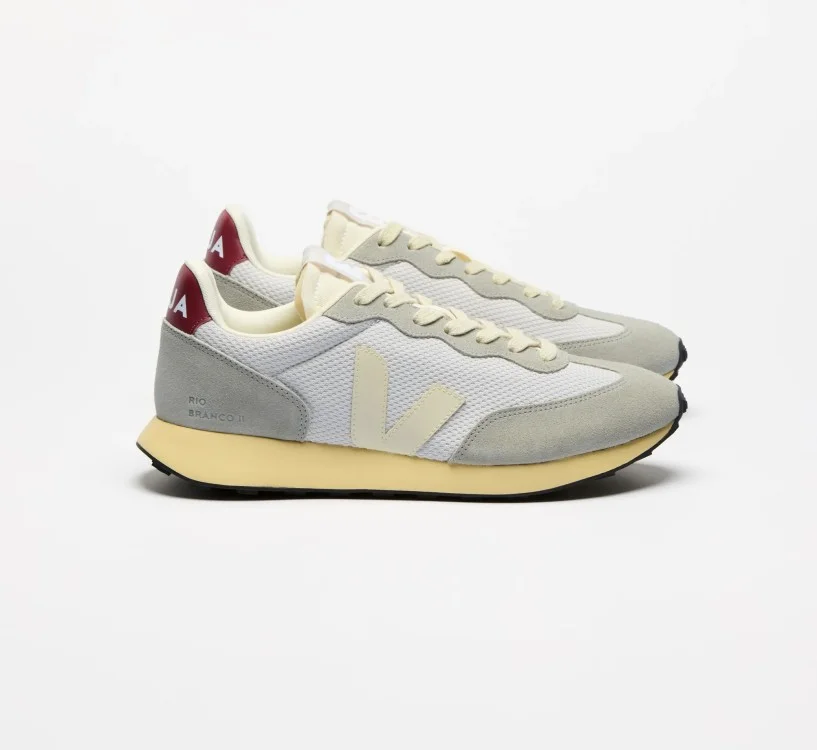 Tênis VEJA Feminino Rio Branco II Alveomesh Light Grey Pierre Marsala VEJA - VERT Oficial