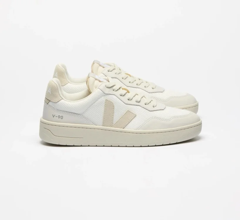 Tênis VEJA Feminino V-90 B-Mesh Branco Pierre VEJA - VERT Oficial