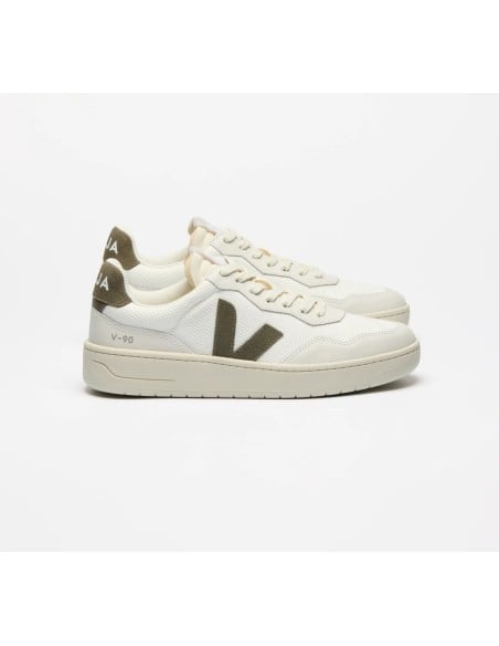 Tênis VEJA Feminino V-90 B-Mesh Branco Kaki VEJA - VERT Oficial