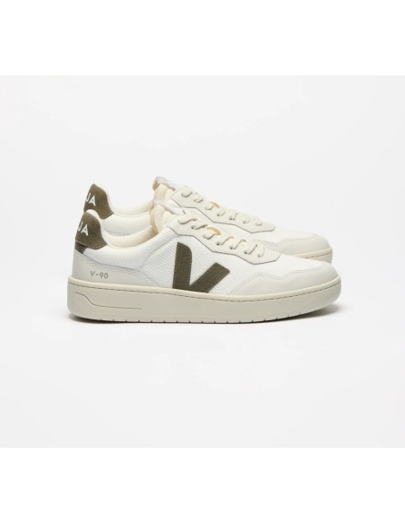 Tênis VEJA Masculino V-90 B-Mesh Branco Kaki VEJA - VERT Oficial