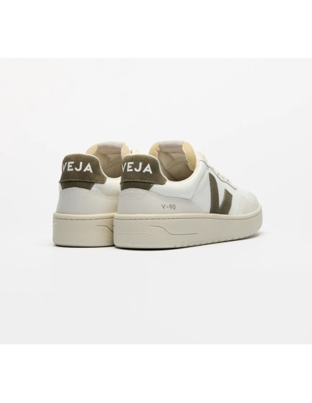 Tênis VEJA Masculino V-90 B-Mesh Branco Kaki VEJA - VERT Oficial