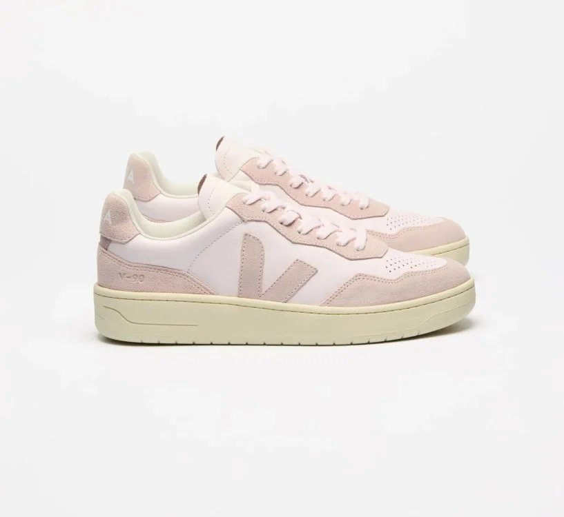 Tênis VEJA Feminino V-90 Couro Lassi Petale VEJA - VERT Oficial