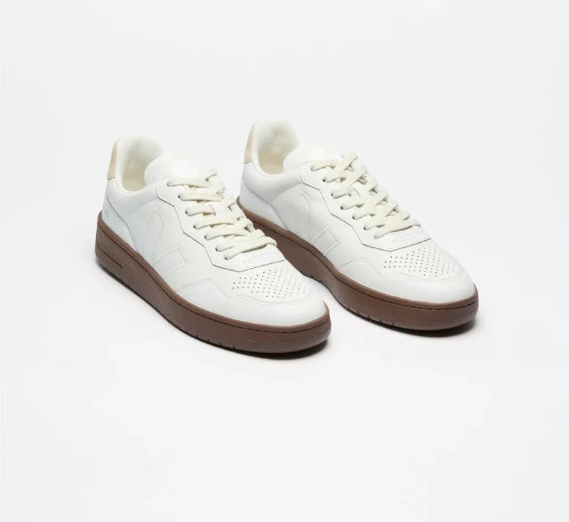 Tênis VEJA Masculino V-90 Couro Branco Pierre Almond VEJA - VERT Oficial 2