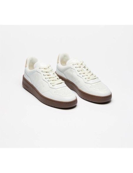 Tênis VEJA Masculino V-90 Couro Branco Pierre Almond VEJA - VERT Oficial