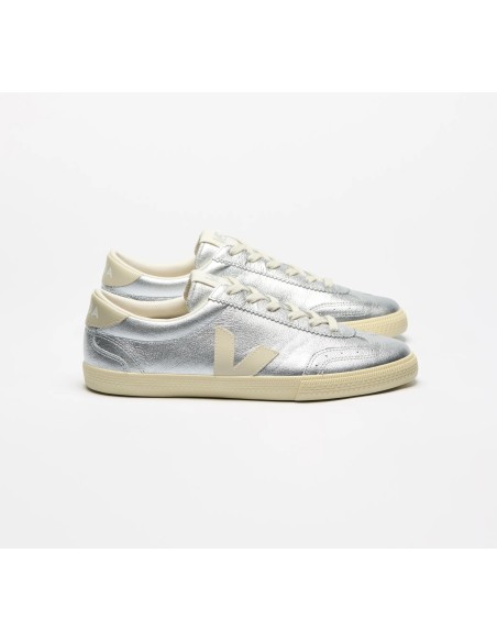 Tênis VEJA Feminino Volley Couro Silver Pierre VEJA - VERT Oficial