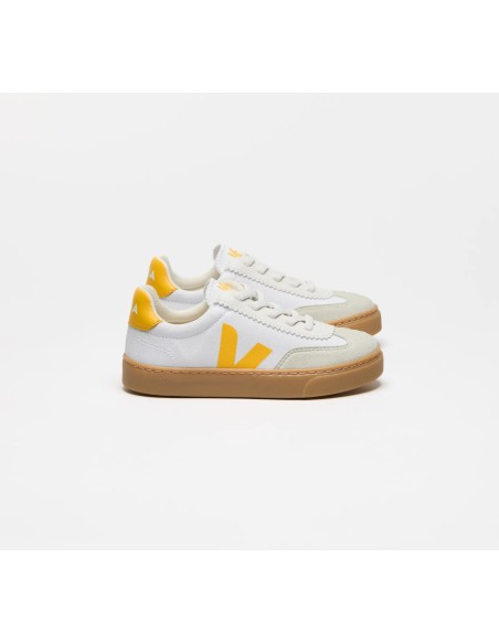 Tênis VEJA Infantil Volley Júnior - Lona Branco Sunshine Natural VEJA - VERT Oficial