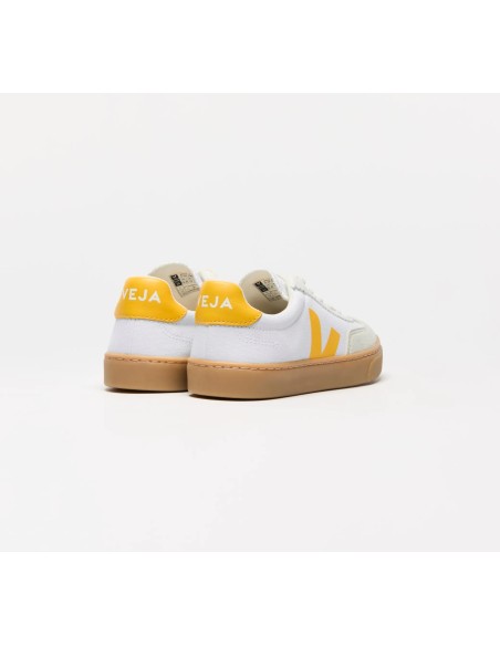 Tênis VEJA Infantil Volley Júnior - Lona Branco Sunshine Natural VEJA - VERT Oficial
