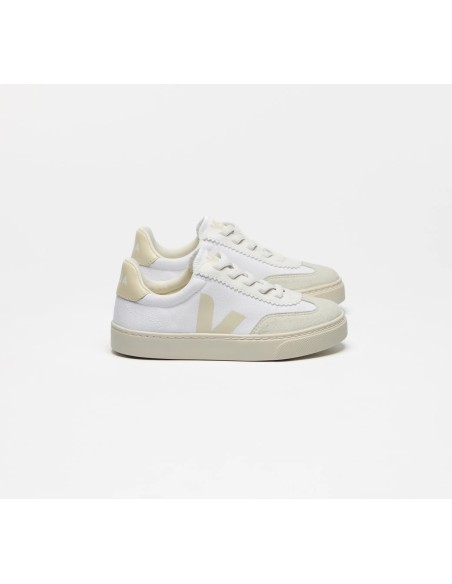 Tênis VEJA Infantil Volley Júnior - Lona Branco Calcaire VEJA - VERT Oficial