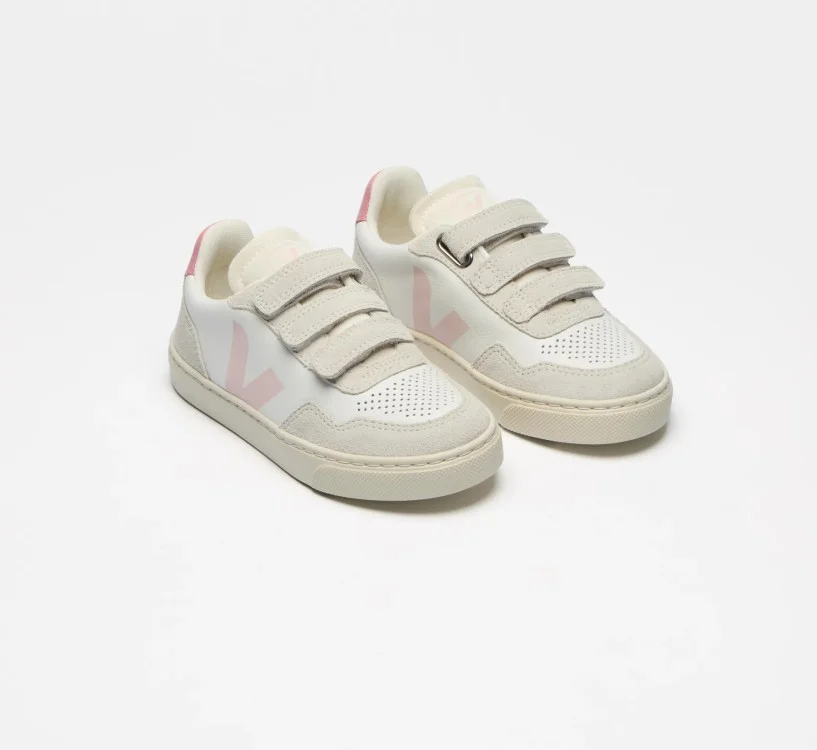 Tênis VEJA Infantil V-90 Júnior - Couro Branco Petale VEJA - VERT Oficial 2