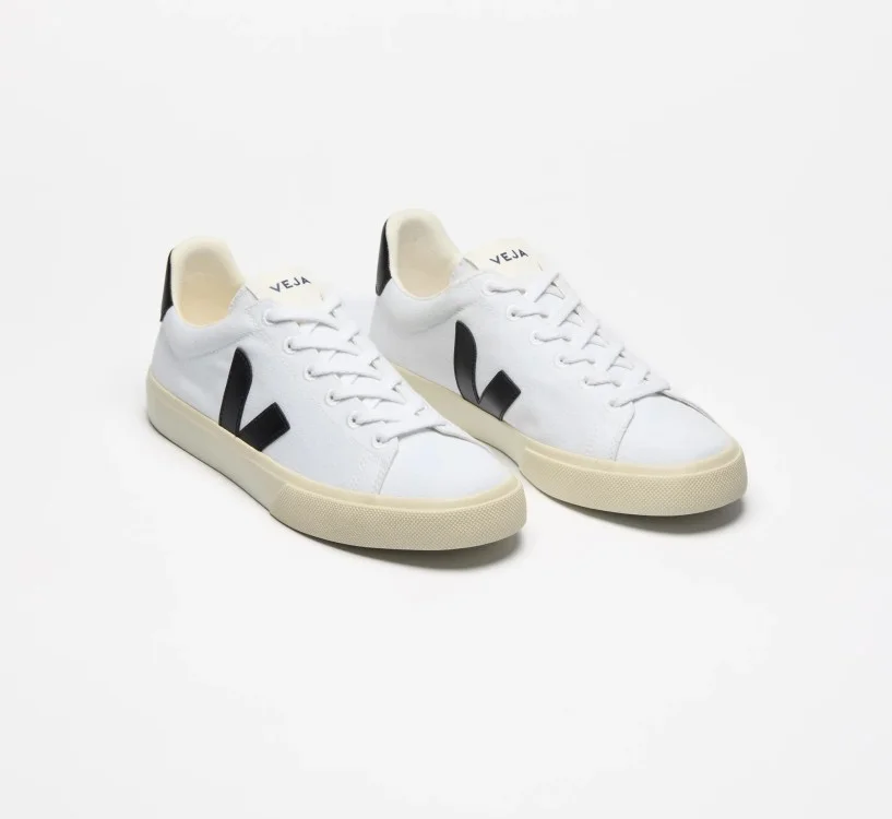 Tênis VEJA Feminino Campo Lona Branco Preto VEJA - VERT Oficial 2
