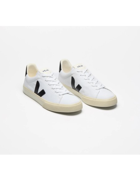 Tênis VEJA Feminino Campo Lona Branco Preto VEJA - VERT Oficial