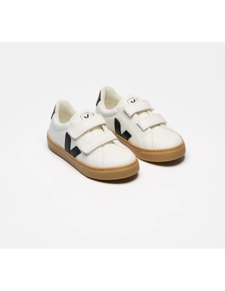 Tênis VEJA Infantil Esplar Mini - Couro Branco Preto Natural VEJA - VERT Oficial