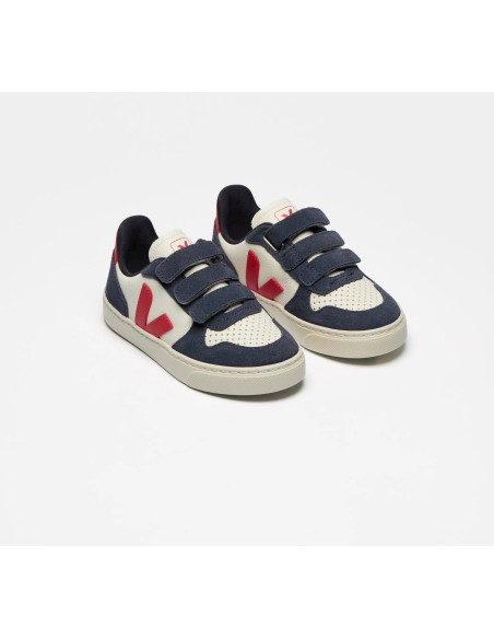 Tênis VEJA Infantil V-10 Júnior - Couro Pekin Puro Nautico VEJA - VERT Oficial