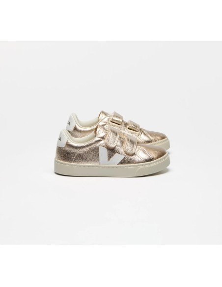 Tênis VEJA Infantil Esplar Júnior - Couro Platine Branco VEJA - VERT Oficial