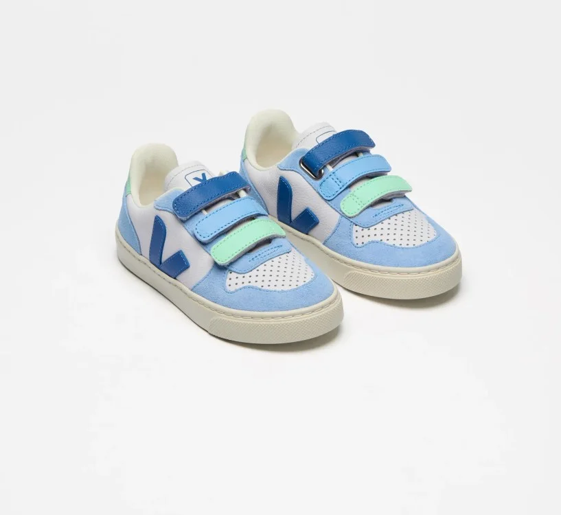 Tênis VEJA Infantil V-10 Júnior - Couro Multico Indigo VEJA - VERT Oficial 2