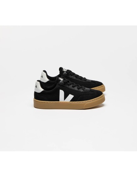 Tênis VEJA Infantil Volley Mini - Lona Preto Branco Natural VEJA - VERT Oficial