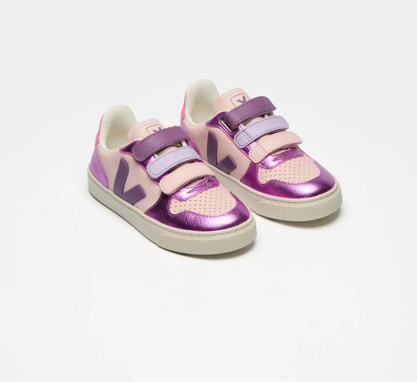 Tênis VEJA Infantil V-10 Mini - Couro Petale Multico Cosmos VEJA - VERT Oficial 2