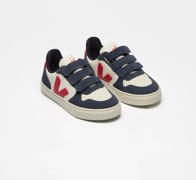 Tênis VEJA Infantil V-10 Mini - Couro Pekin Puro Nautico VEJA - VERT Oficial 2