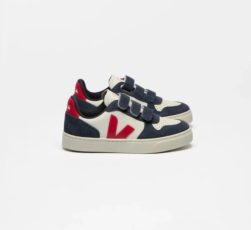 Tênis VEJA Infantil V-10 Mini - Couro Pekin Puro Nautico VEJA - VERT Oficial