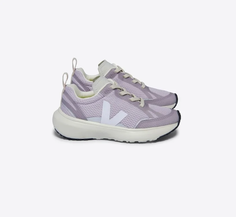 Tênis VEJA Infantil Canary Mini - Alveomesh Parme Branco - VEJA - VERT Oficial