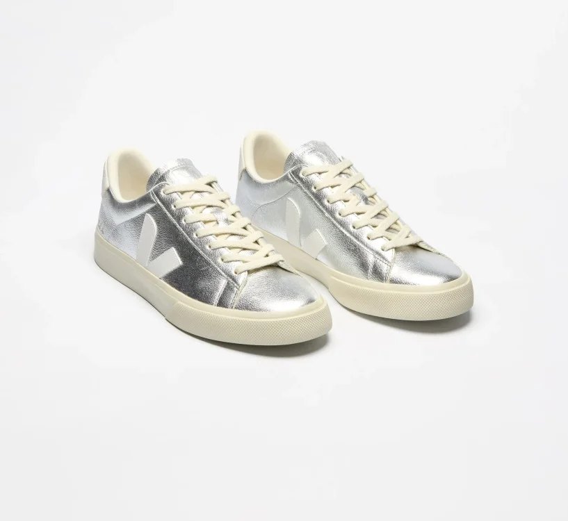 Tênis VEJA Feminino Campo Couro Silver Branco VEJA - VERT Oficial 2