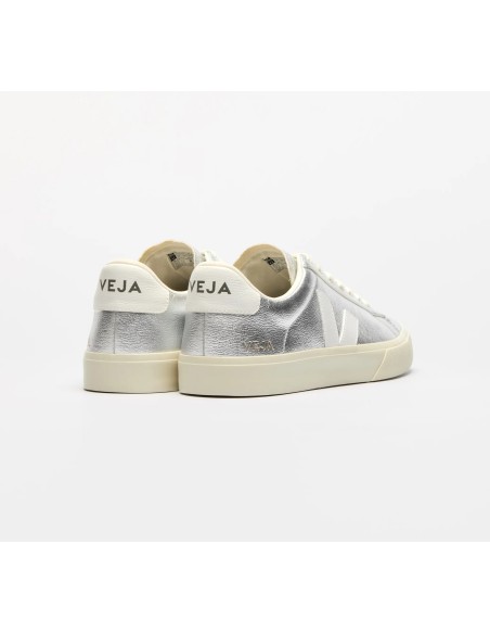 Tênis VEJA Feminino Campo Couro Silver Branco VEJA - VERT Oficial