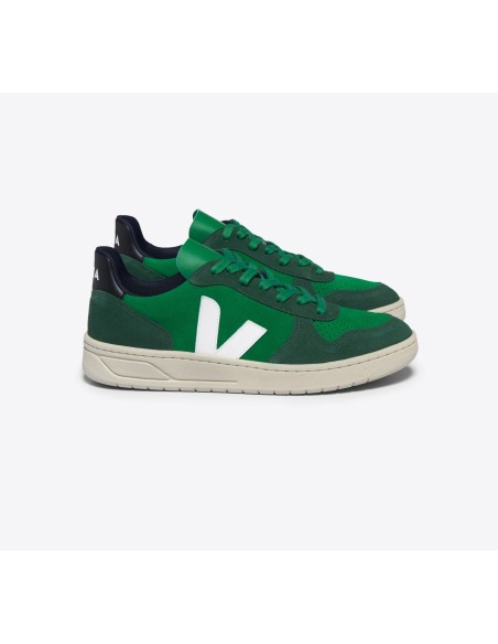 Tênis VEJA masculino V-10 verde, cinza e preto - VEJA - VERT