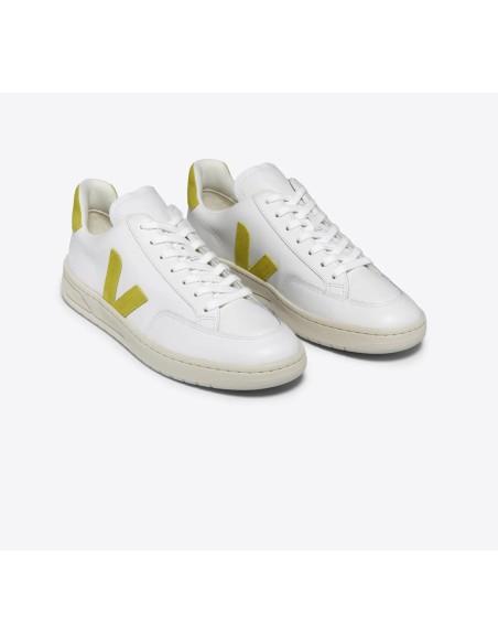 Tênis VEJA feminino V-12 Couro Branco Liquor - VEJA - VERT