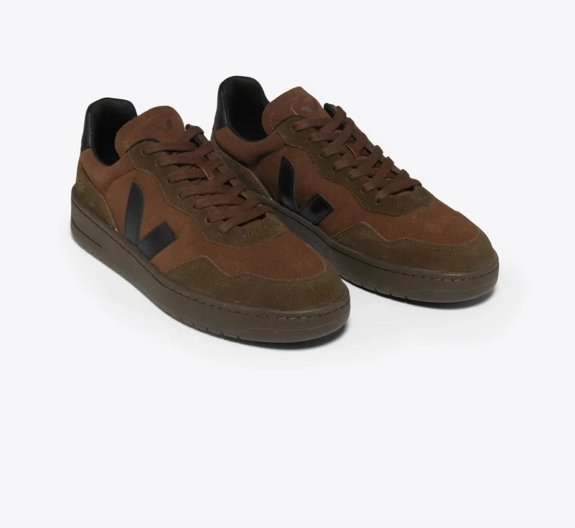 Tênis VEJA feminino V-90 suede marrom - VEJA - VERT 2