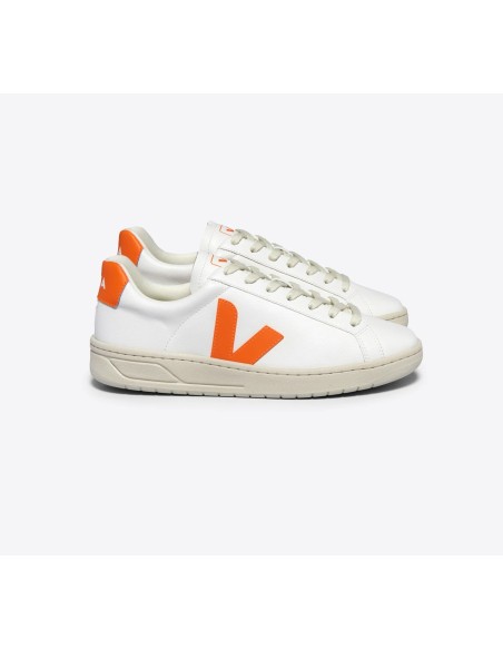 Tênis VEJA feminino URCA branco com detalhe laranja - VEJA - VERT