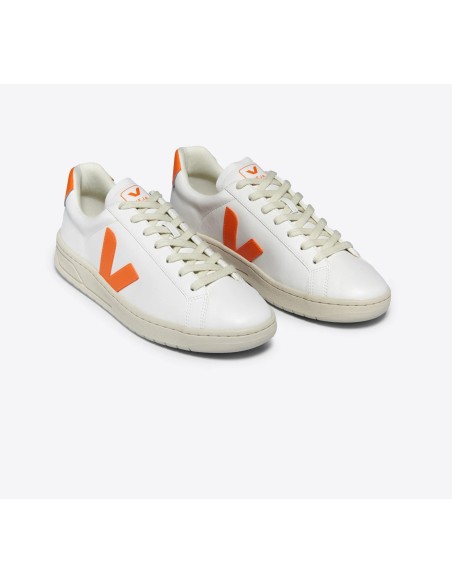 Tênis VEJA feminino URCA branco com detalhe laranja - VEJA - VERT