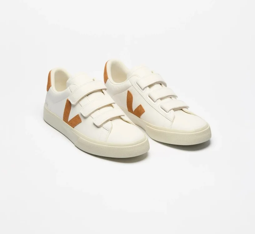 Tênis VEJA feminino Recife branco com detalhe marrom - VEJA - VERT 2