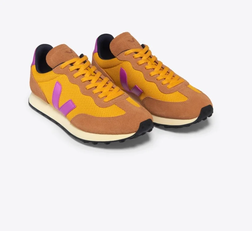 Tênis VEJA feminino Rio Branco dourado e roxo - VEJA - VERT 2