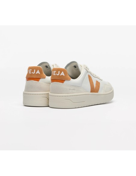 Tênis VEJA masculino V-90 B-Mesh branco e marrom - Oficial