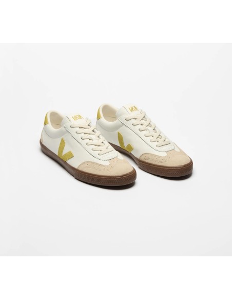 Tênis VEJA feminino Volley couro branco e liquor - Oficial