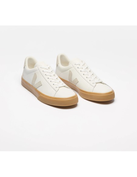 Tênis VEJA Feminino Campo Couro Branco Natural Natural VEJA - VERT Oficial