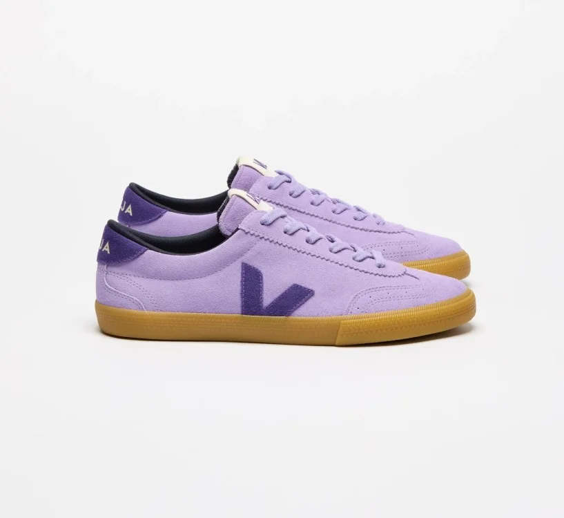 Tênis VEJA feminino Volley suede roxo lavanda - Oficial