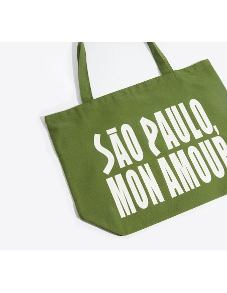Bolsa tote VEJA São Paulo algodão verde - Edição limitada