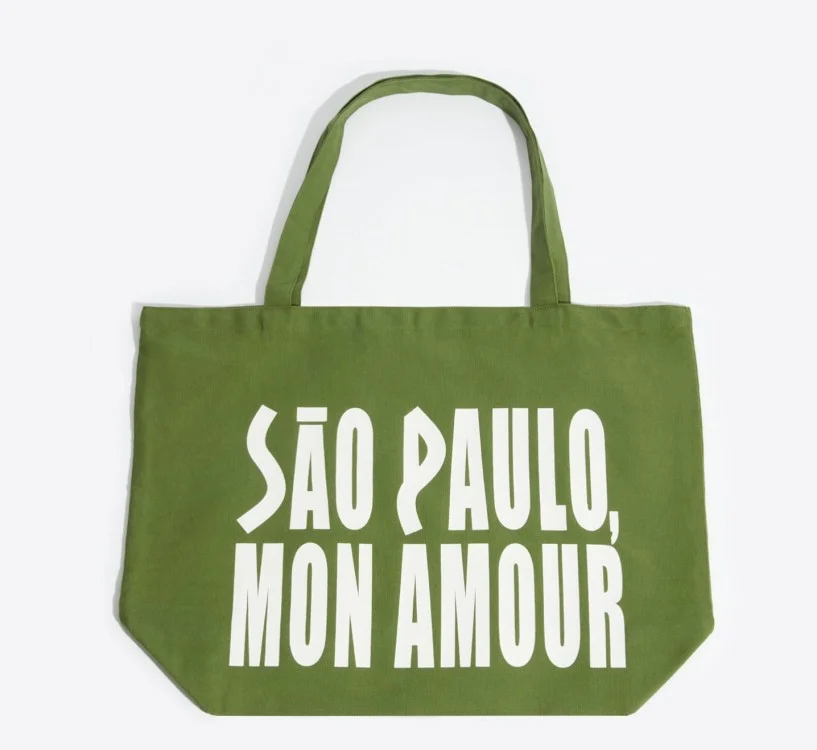 Bolsa tote VEJA São Paulo algodão verde - Edição limitada