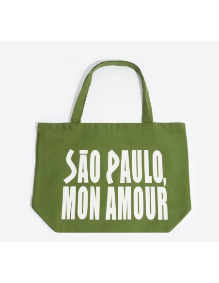 Bolsa tote VEJA São Paulo algodão verde - Edição limitada