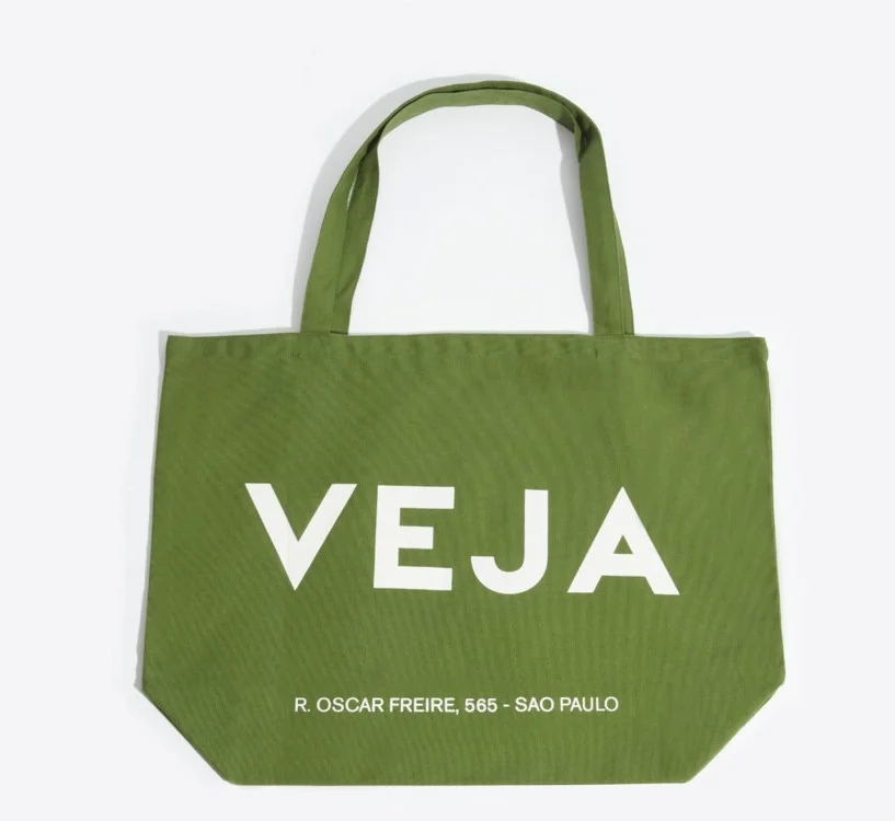 Bolsa tote VEJA São Paulo algodão verde - Edição limitada 2