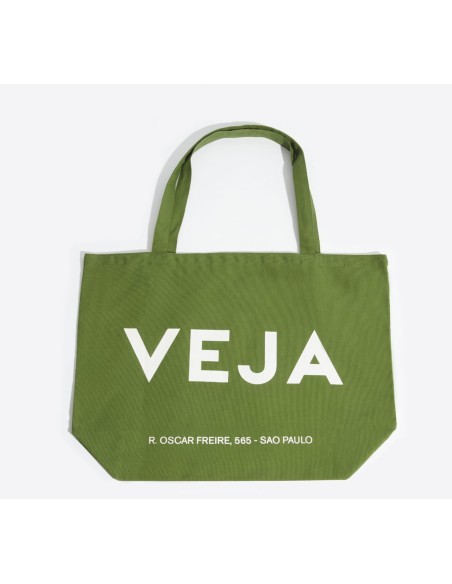 Bolsa tote VEJA São Paulo algodão verde - Edição limitada