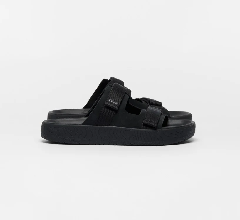 Sandália VEJA Feminina Arpoador suede preta - VERT Oficial