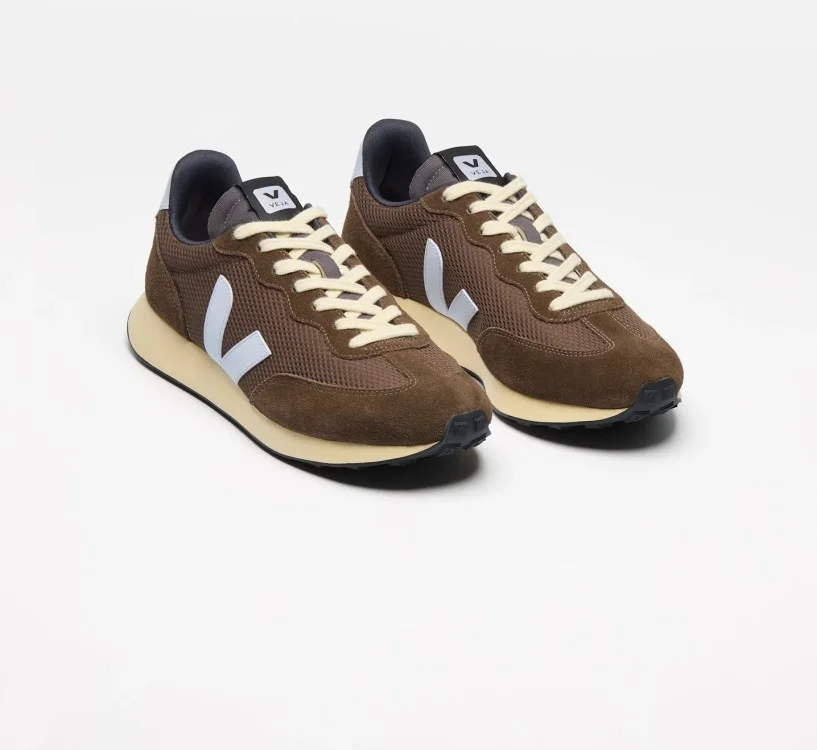 Tênis VEJA Masculino Rio Branco II Marrom e Azul - VERT 2