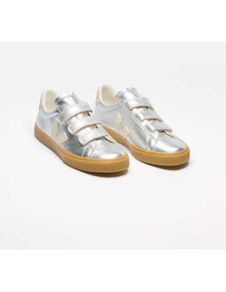 Tênis VEJA Feminino Recife couro prata VEJA - VERT