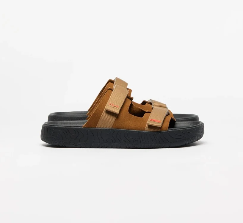 Sandália VEJA x HOMECORE masculina preta e marrom suede