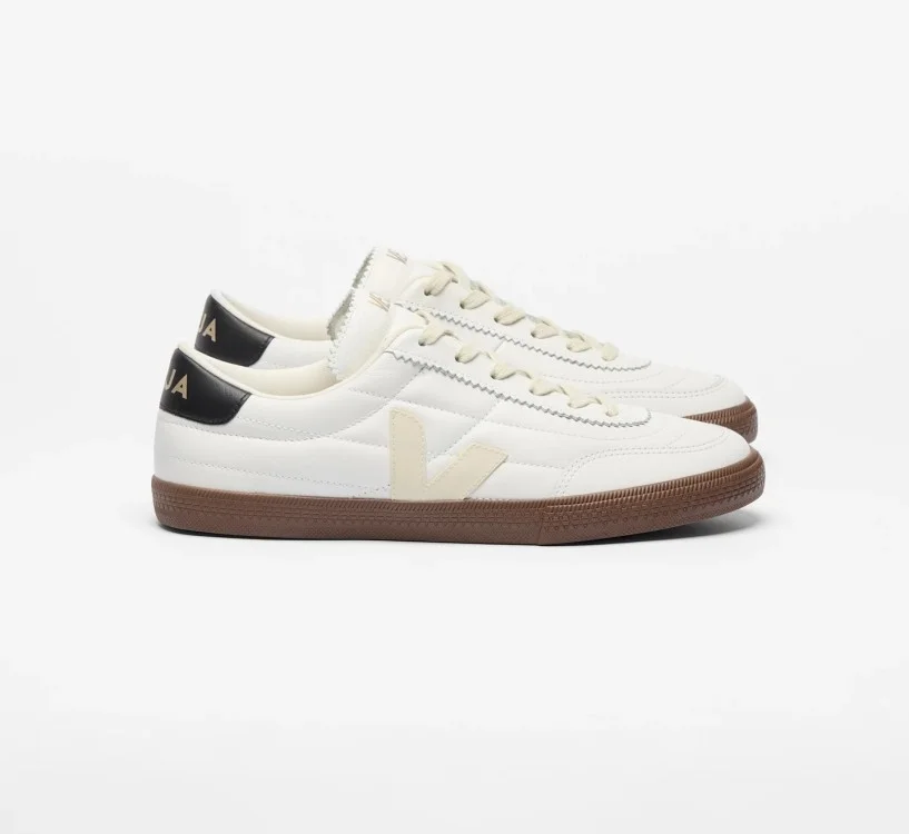 Tênis VEJA Feminino Panenka couro branco e preto VEJA - VERT