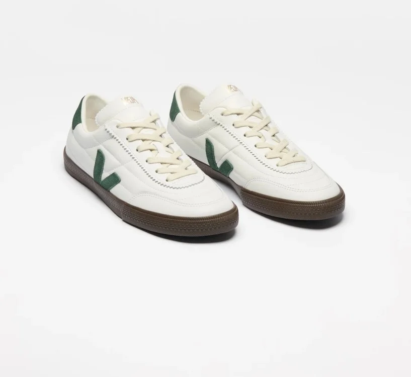 Tênis VEJA Masculino Panenka couro branco e verde VEJA - VERT 2