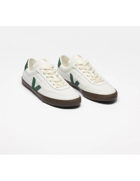 Tênis VEJA Feminino Panenka couro branco e verde VEJA - VERT