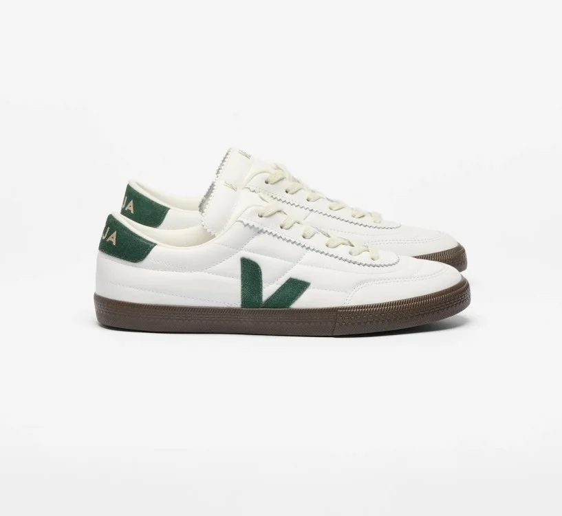 Tênis VEJA Feminino Panenka couro branco e verde VEJA - VERT